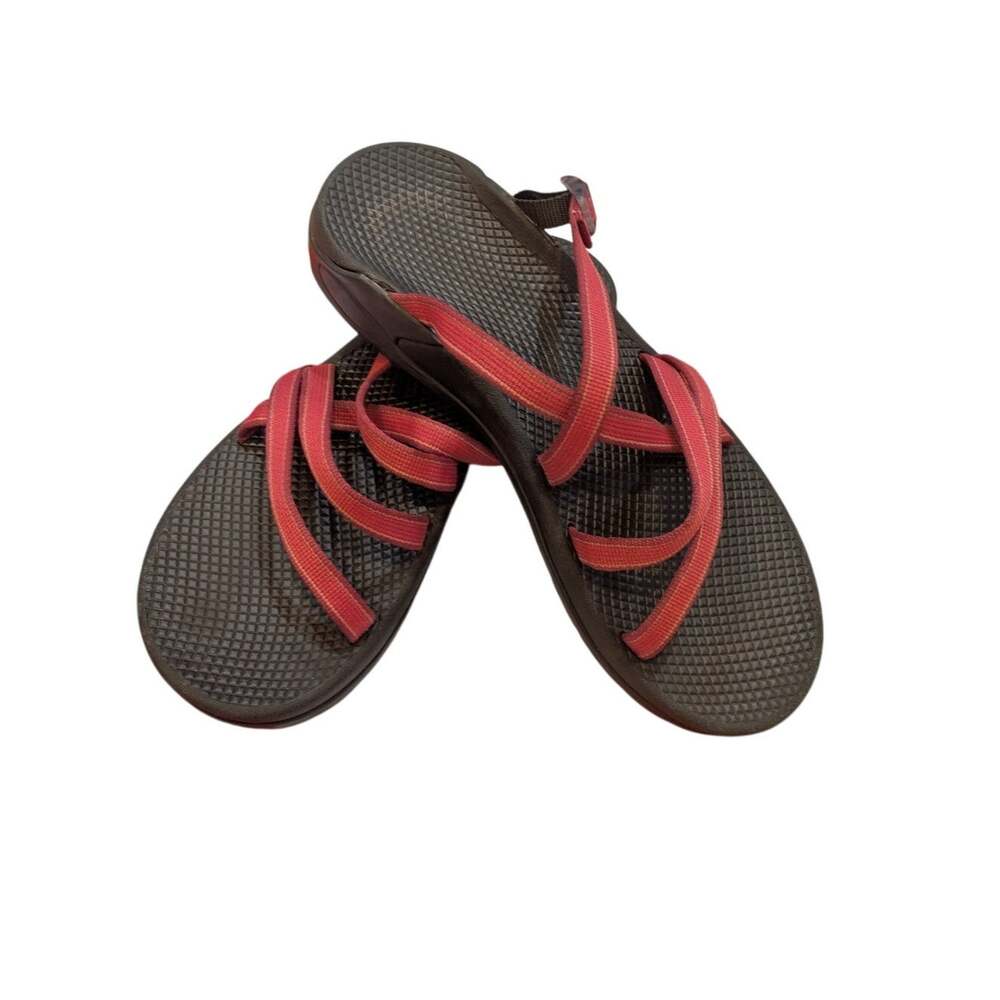 Chaco Women's Black Sandals with Red Straps Size 11